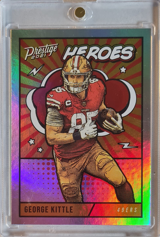 George Kittle - 2021 Panini Prestige Football - HEROES - 49ers