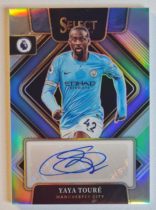 Yaya Toure - 2022 Panini Select Premier League Soccer Holo / Autograph - Manchester City