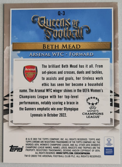 Beth Mead - 2023 Topps Chrome - Queens of Football - Women Champions League Q-3