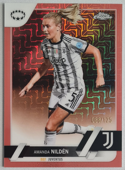 Amanda Nilden - 2023 Topps Chrome Women Champions League - Rose Gold MOJO /125