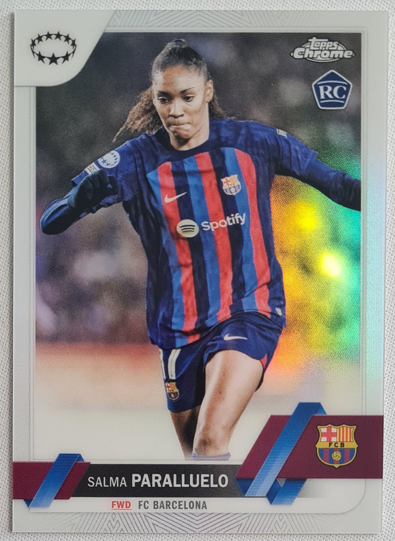 Salma Paralluelo - 2023 Topps Chrome Women Football FC Barcelona #51 (RC) - Refractor