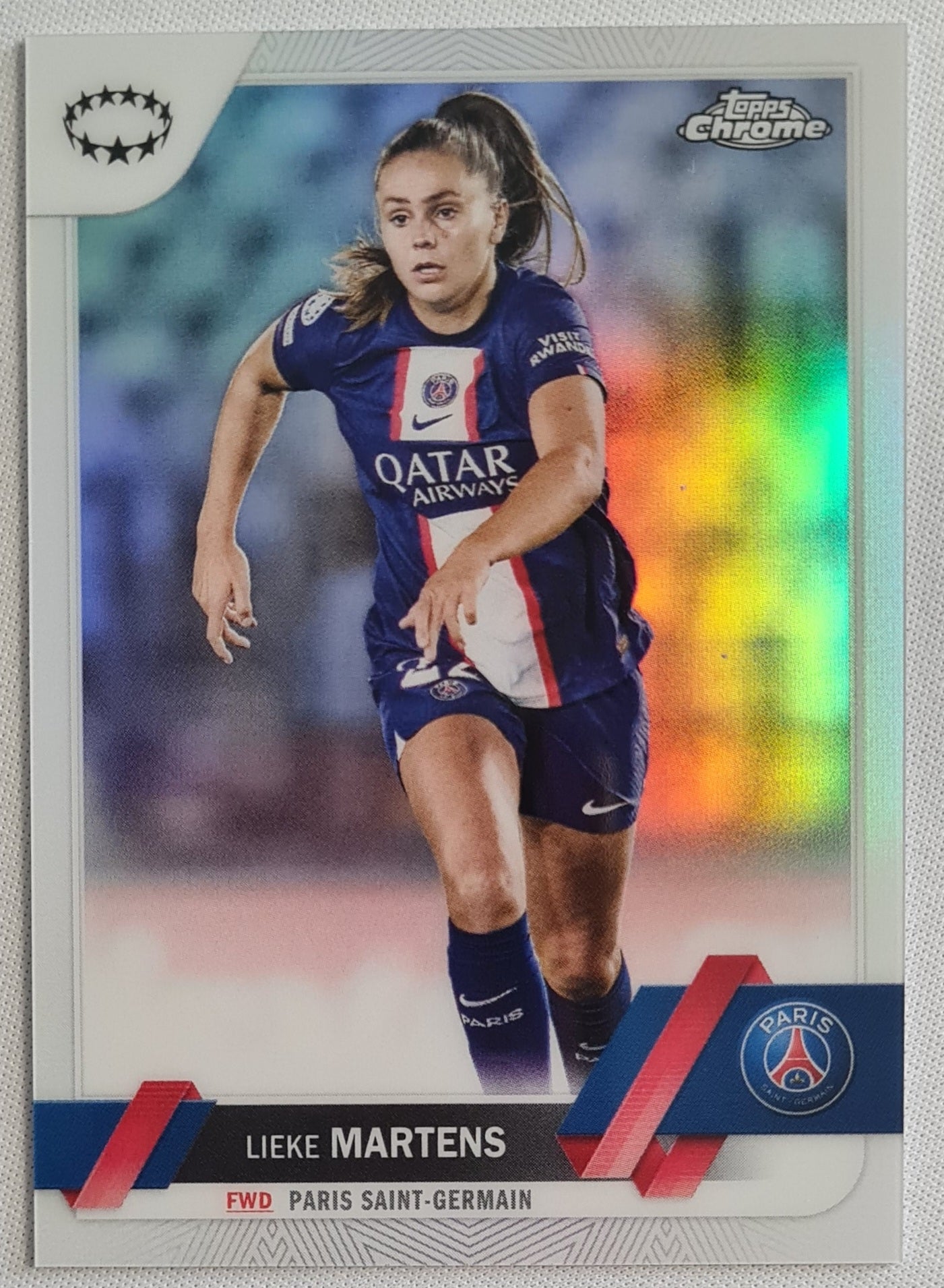 Lieke Martens - 2023 Topps Chrome Women Football PSG #40 - Refractor