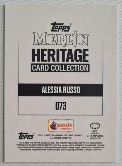 Alessia Russo - 2023 Topps Merlin Heritage Collection #73 Arsenal Women /99