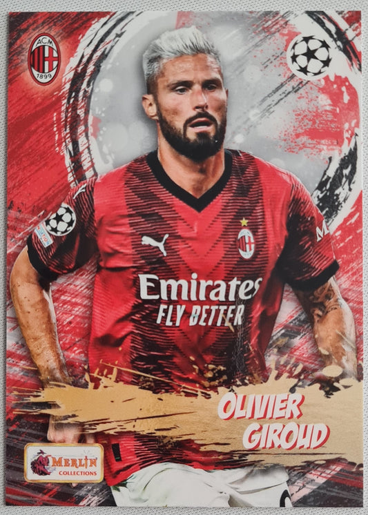 Olivier Giroud - 2023 Topps Merlin Heritage Collections CL AC Milan #153