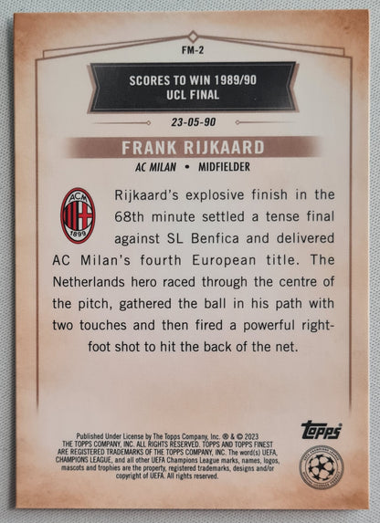 Frank Rijkaard - 2023 Topps Finest "Moments" UEFA Champions League FM-2