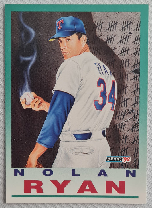 Nolan Ryan - 1992 Fleer Texas Rangers Iconic MLB Pitcher #710