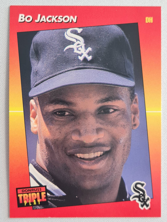 Bo Jackson - 1992 Leaf Donruss Triple Plat White Sox MLB #DH