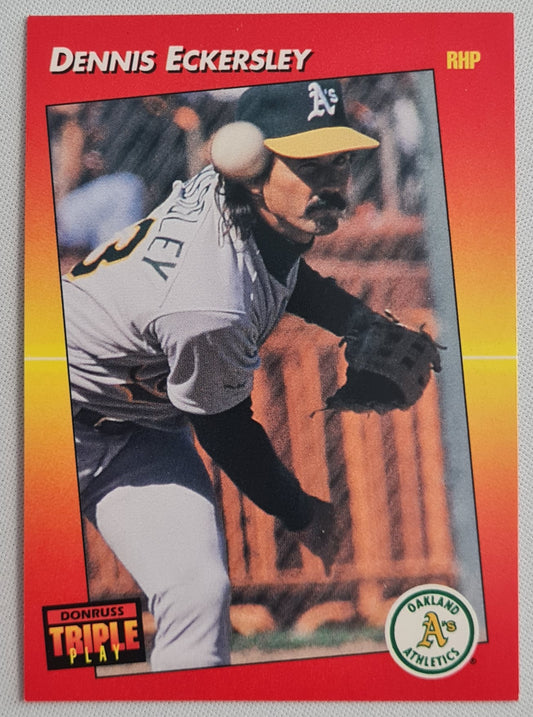 Dennis Eckersley - 1992 Leaf Donruss Triple Plate Oakland Athletics #RHP