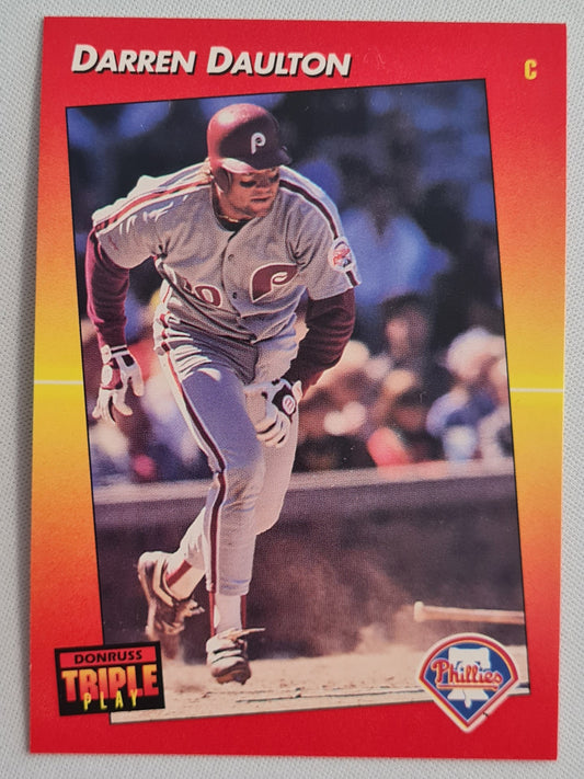 Darren Daulton - 1992 Leaf Donruss Tripple Plate Philies C #143