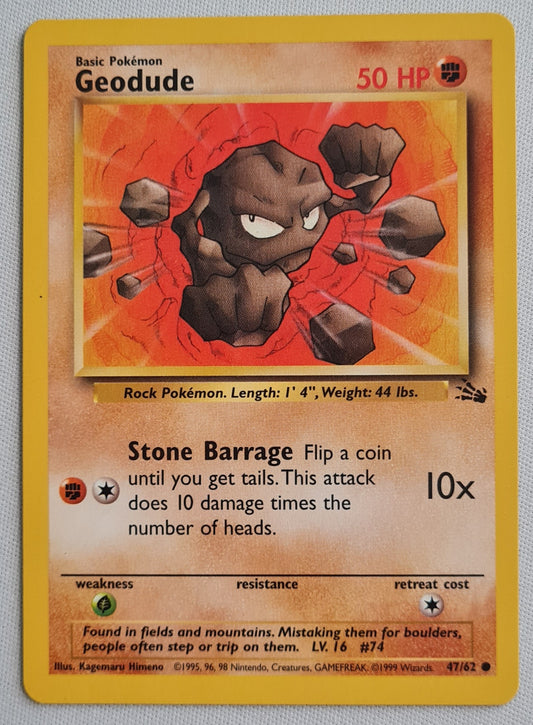 Geodude - 1995 Pokemon Card Pokemon Base Set 17/62 - Common