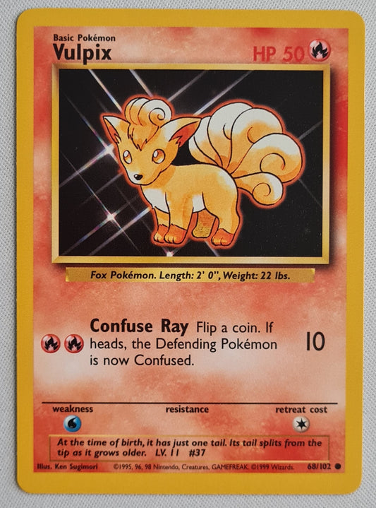 Vulpix - 1995 Pokemon Card Pokemon Base Set 68/102 - Common