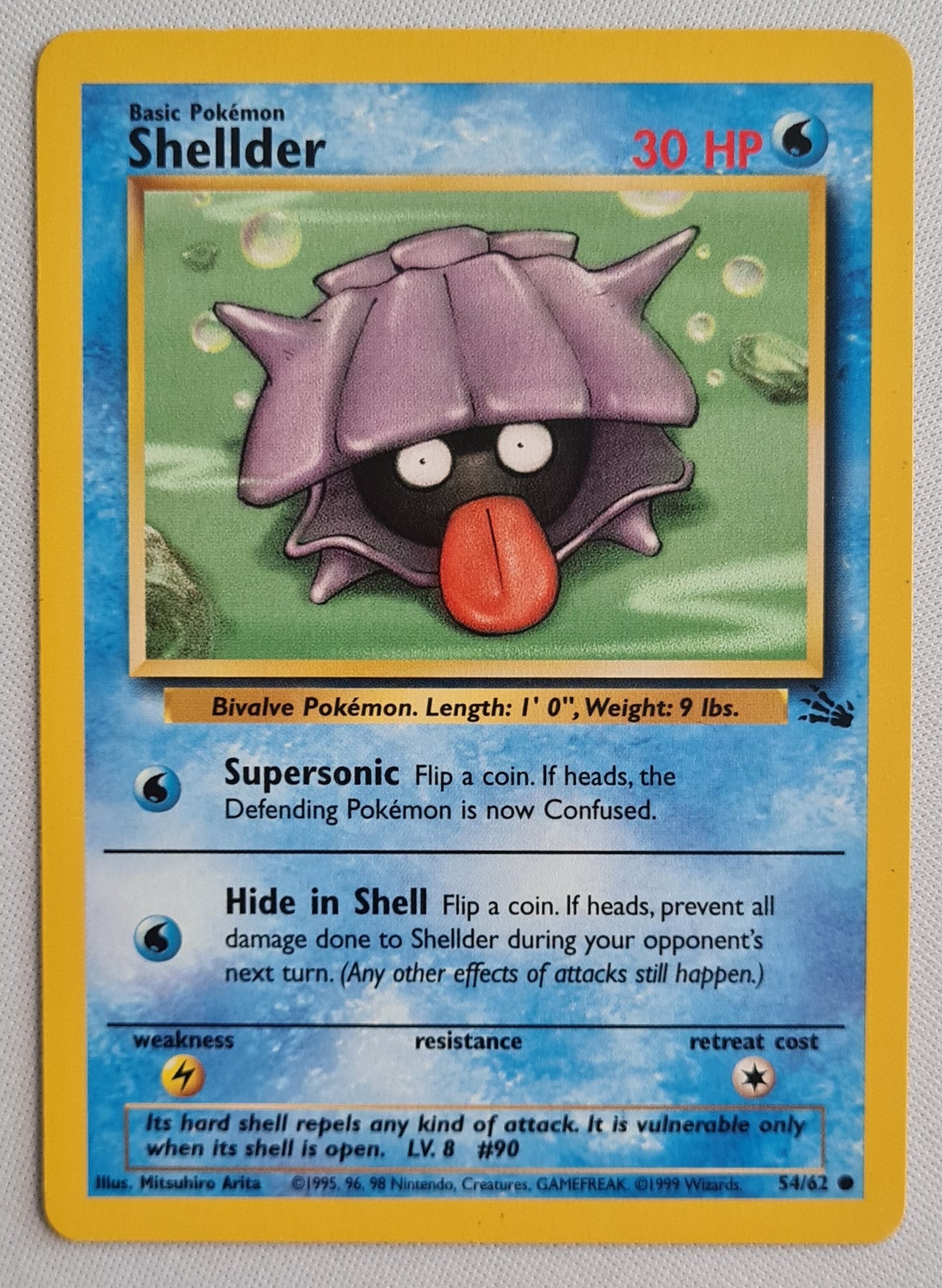 Shellder - 1995 Pokemon Card Fossil Set 54/62 Common