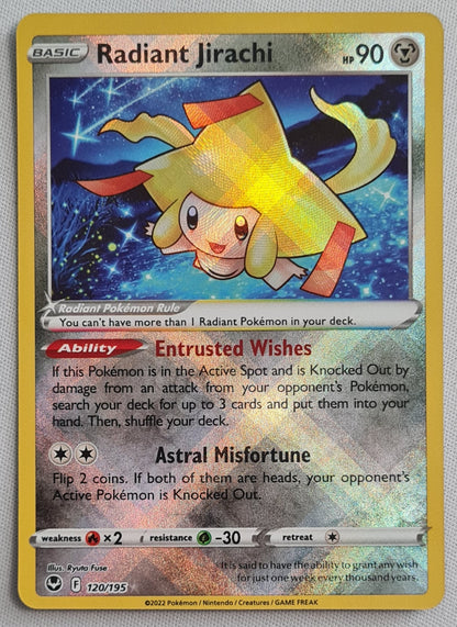 Radiant Jirachi - 2023 Silver Tempest Holo 120/195 Scarlet & Violet 151 Pokemon