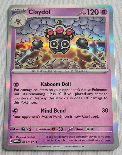 Claydol - 2023 Pokemon Card Basic 095/197 TCG Scarlet & Violet 151 - Holo Rare