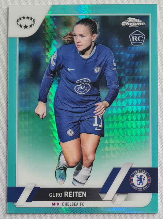 Guro Reiten - 2023 Topps Chrome Women Football Aqua Prism #88 - Chelsea FC Rookie Card