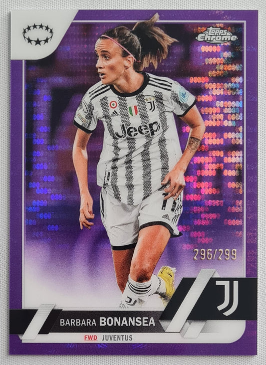 Barbara Bonansea - 2023 Topps Chrome Women Football Purple Pulsar #75 - Juventus /299