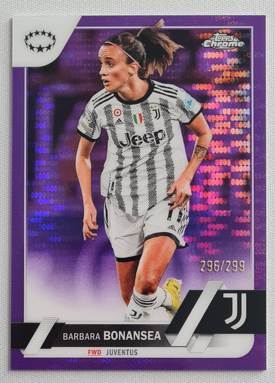 Barbara Bonansea - 2023 Topps Chrome Women Football Purple Pulsar #75 - Juventus /299