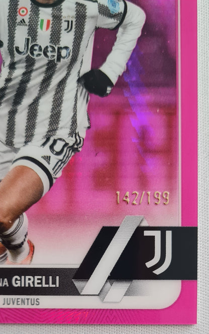 Cristiana Girelli - 2023 Topps Chrome Women Football Pink Pulsar #80 - Juventus /199