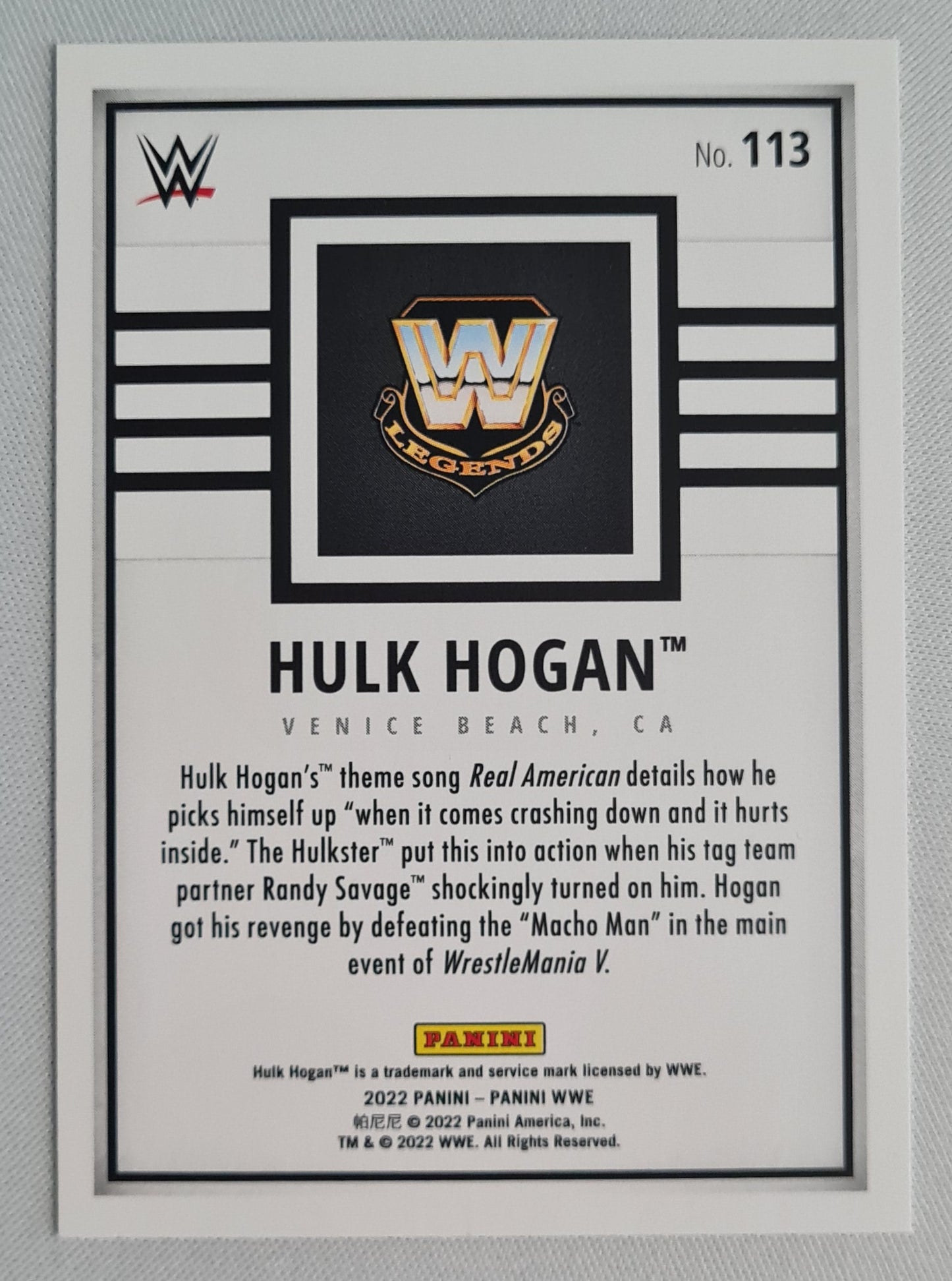 Hulk Hogan - 2022 Panini WWE - Debut Edition International Card #113 GREEN