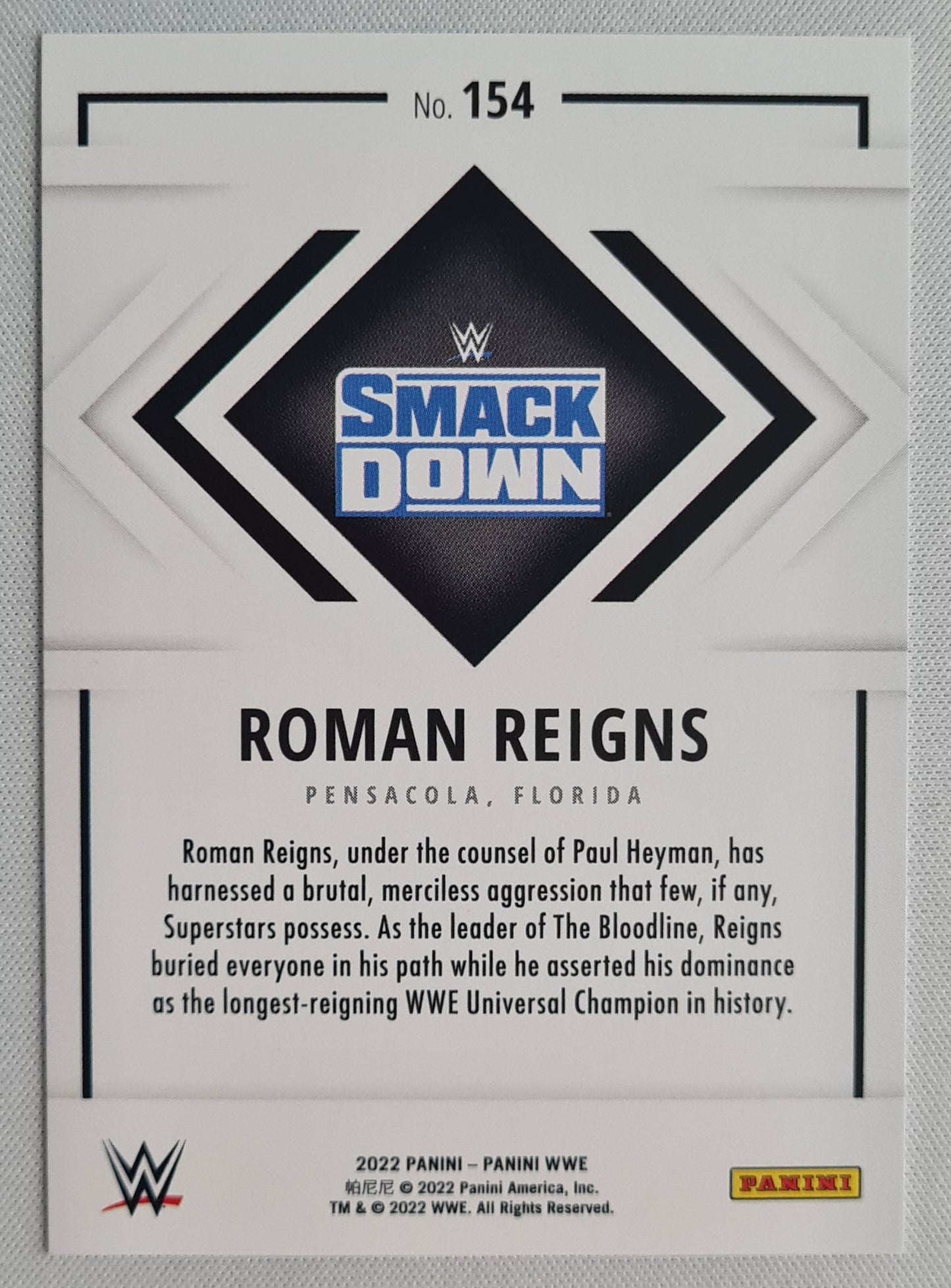 Roman Reigns 2022 Panini WWE - Debut Edition International Championship Card #154 - Champions