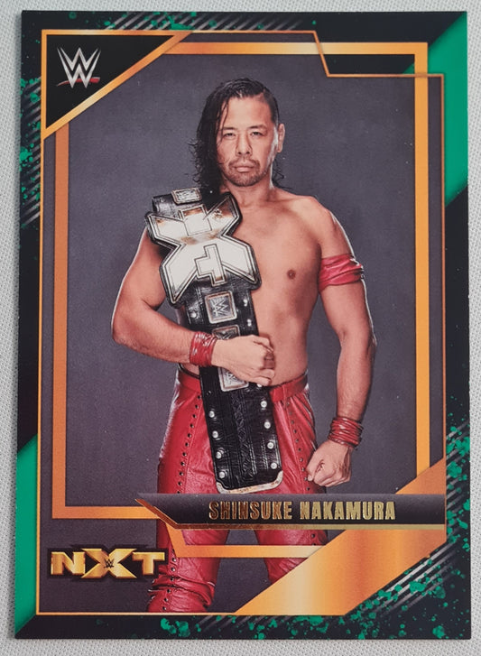 Shinsuke Nakamura - 2022 Panini NXT WWE #19 w/ NXT Champion Belt - Gold 2.0 GREEN