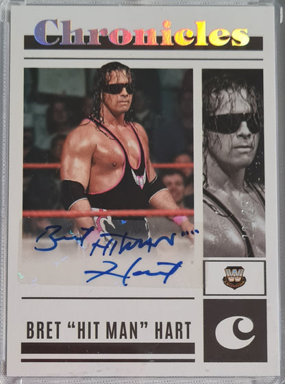 Bret "the Hitman" Hart - 2023 Panini Chronicles WWE Silver Parallel Auto/25 FCJT