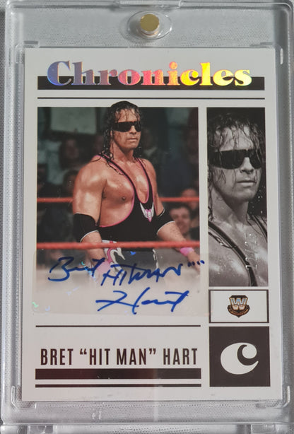 Bret "the Hitman" Hart - 2023 Panini Chronicles WWE Silver Parallel Auto/25 FCJT