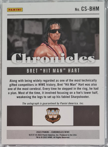 Bret "the Hitman" Hart - 2023 Panini Chronicles WWE Silver Parallel Auto/25 FCJT