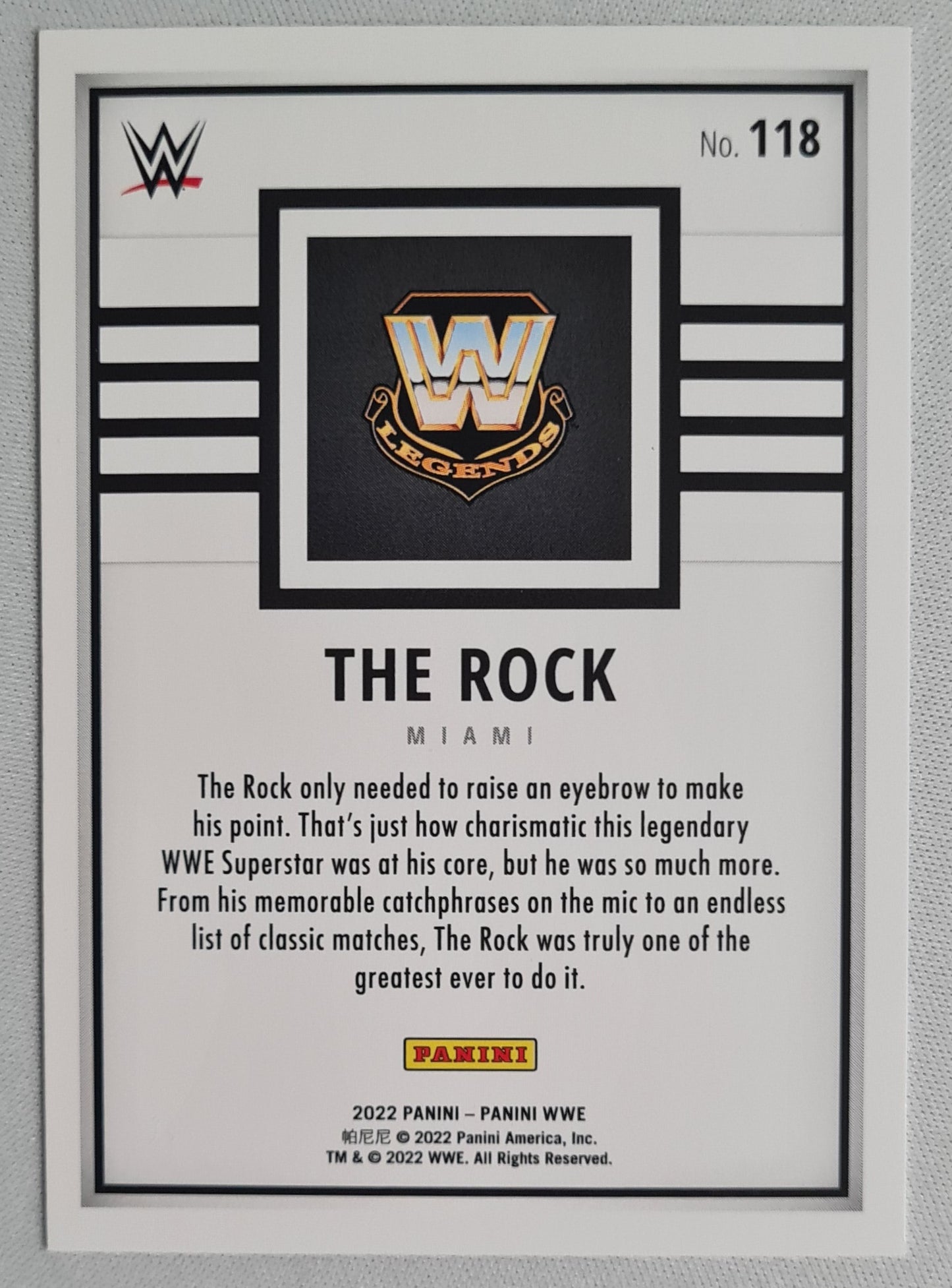 The Rock - 2022 Panini WWE Superstar Debut Edition International #118