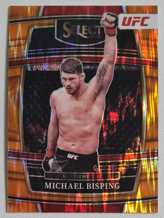 Michael Bisping - 2022 Panini Select UFC Concourse #82 Orange Flash Prizm