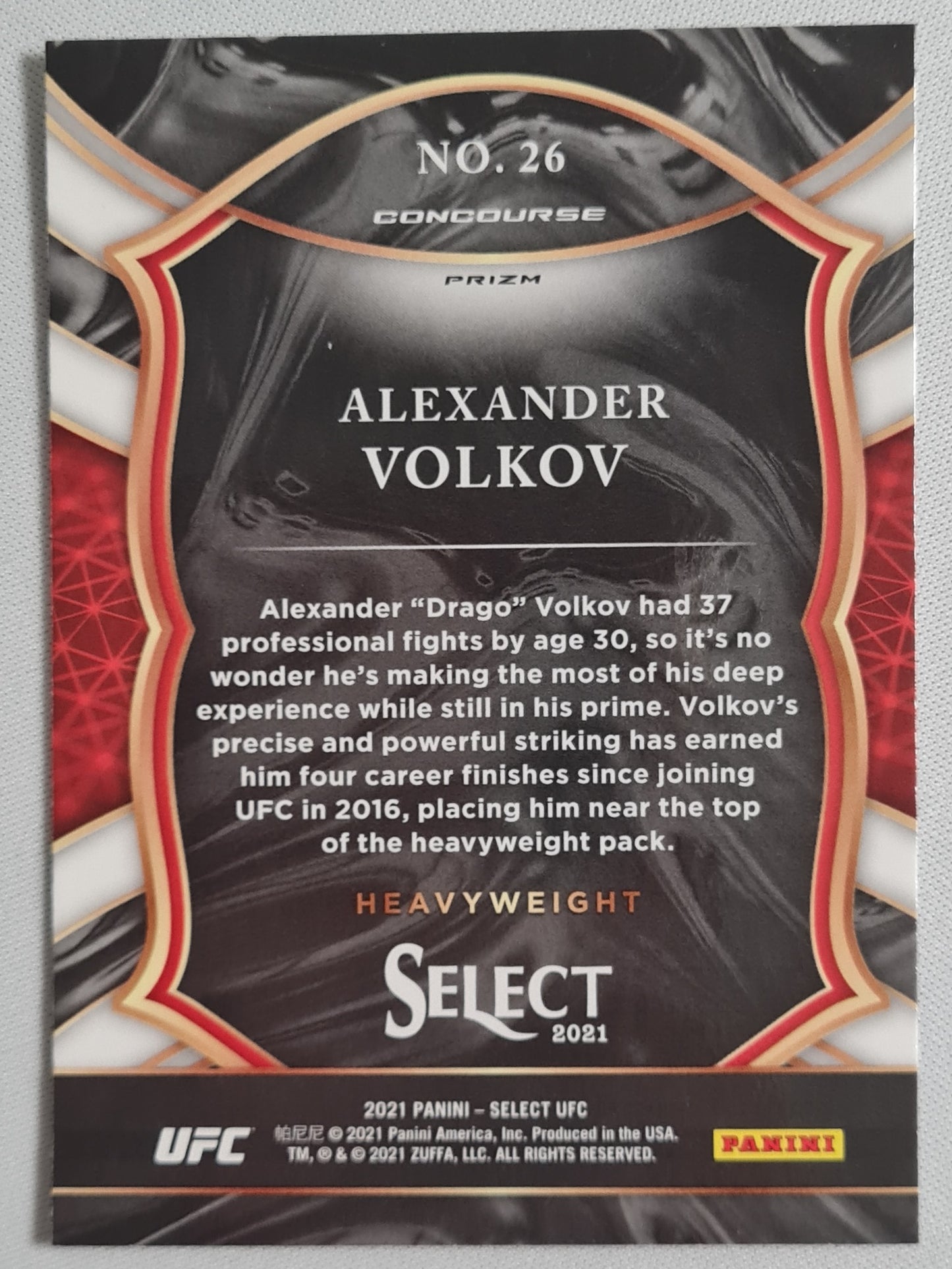 Alexander Volkov - 2021 Panini Select UFC - Concourse Disco Prizm #26