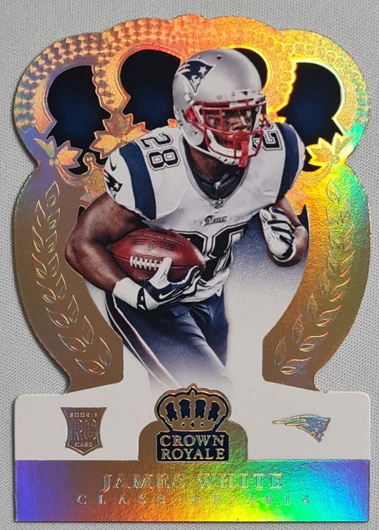 James White - 2014 Panini Crown Royale Football * Rookie Class of 2014 * /25 GOLD Die Cut