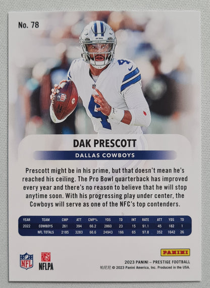 Dak Prescott - 2023 Panini Prestige Football Dallas Cowboys QB #78