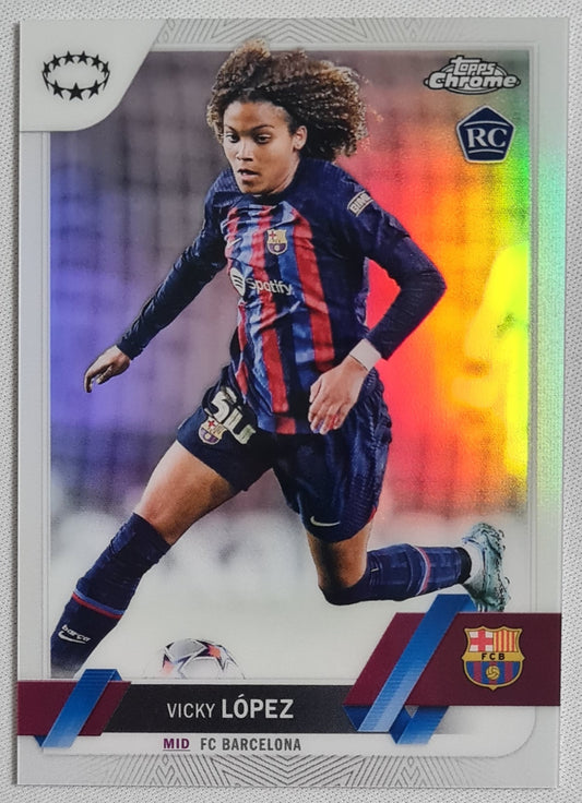 Vicky Lopez - 2023 Topps Chrome Women Football (RC) - Holo Refractor - FC Barcelona