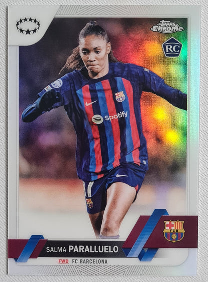 Salma Paralluelo - 2023 Topps Chrome Women Football (RC) - Holo Refractor - FC Barcelona