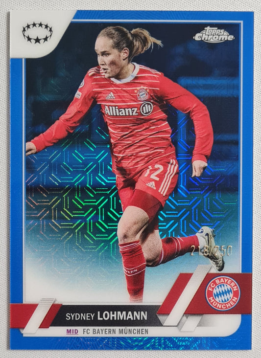 Sydney Lohmann - 2023 Topps Chrome Women Football Blue (RC) /250 - FC Bayern Munchen