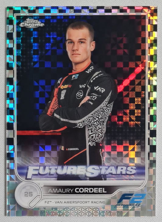 Amaury Cordeel - 2022 Topps Chrome F2 #98 - Portrait Purple Checker Flag