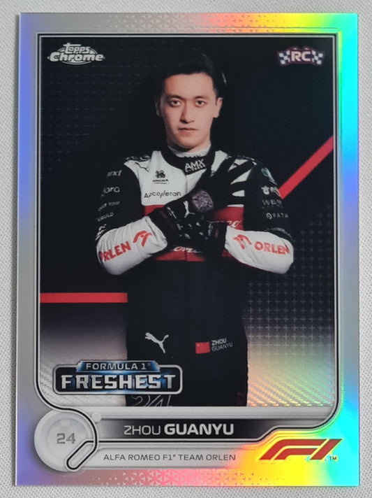 Zhou Guanyu - 2022 Topps Chrome F1  (RC) - Formula 1 Freshest #200 Refractor