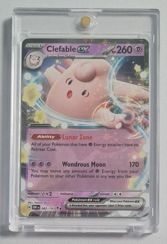 Clefable EX - 2023 Pokemon Stage 1 TCG - 082/197 HP260 - Double Rare Obsidian Flames Pokemon TCG