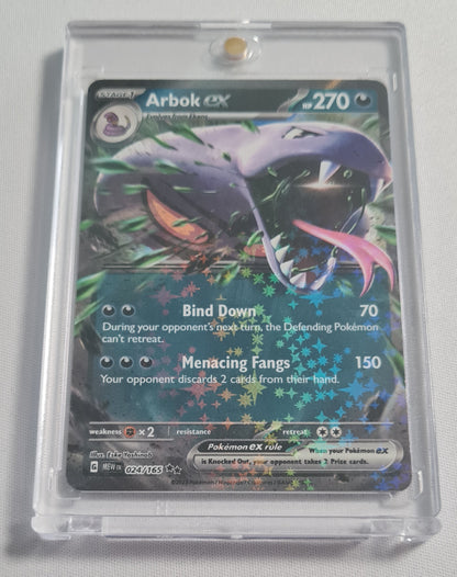 Arbok EX - 2023 Pokemon Stage 1 Holo - 151 Ultra Rare 024/165 Scarlet & Violet Pokémon TCG