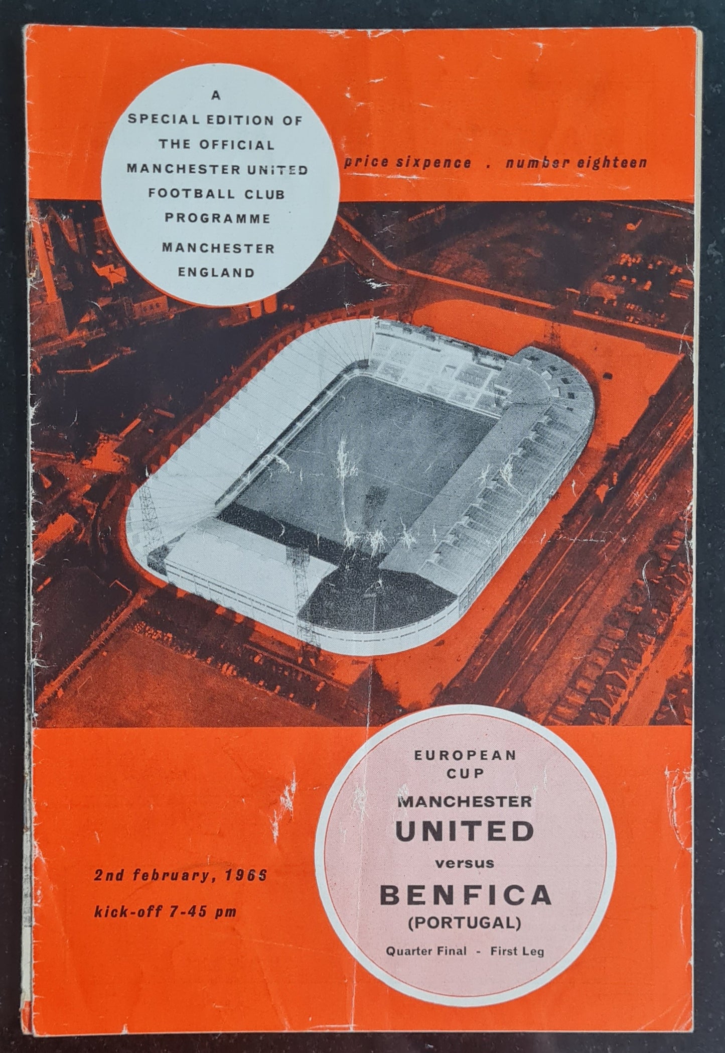 Special Edition Manchester United vs Benfica - 1965 European Cup Quarter Final - First Leg