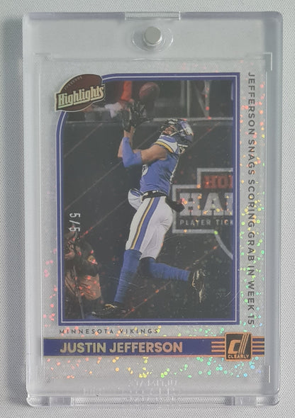 Justin Jefferson - 2022 Panini Clearly Donruss Football /5 Vikings