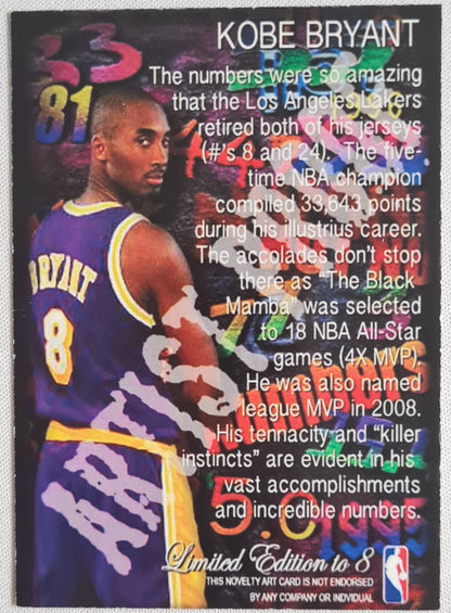 Kobe Bryant - 1996 Flair "HOT NUMBERS" Limited Edition to 8