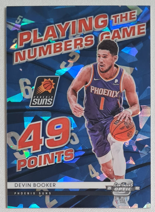 Devin Booker -2021 Panini - Contenders Optic Basketball Phoenix Suns Blue Cracked Ice /75