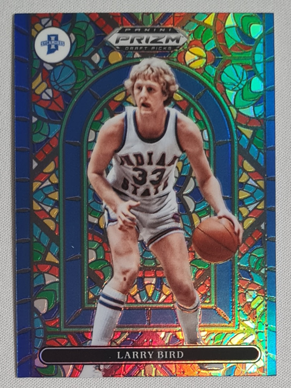 Larry Bird - 2022 Panini Prizm Draft Picks STAINED GLASS - RARE CASE HIT