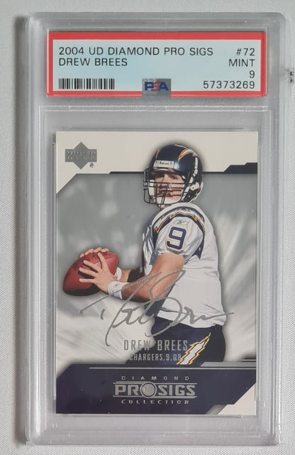 Drew Brees - 2004 UpperDeck NFL Diamond PRO SIGS #72 MINT PSA9