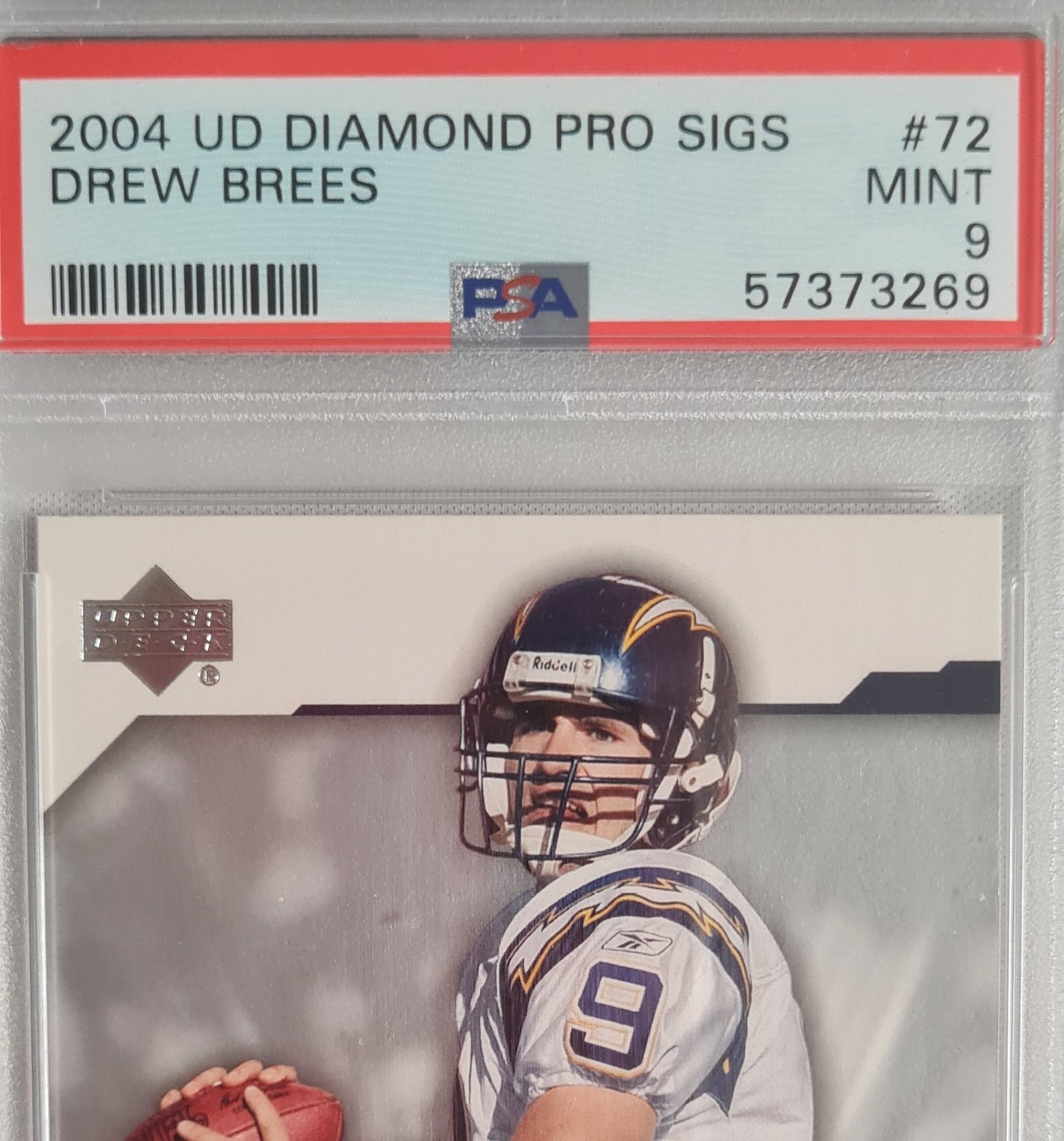 Drew Brees - 2004 UpperDeck NFL Diamond PRO SIGS #72 MINT PSA9