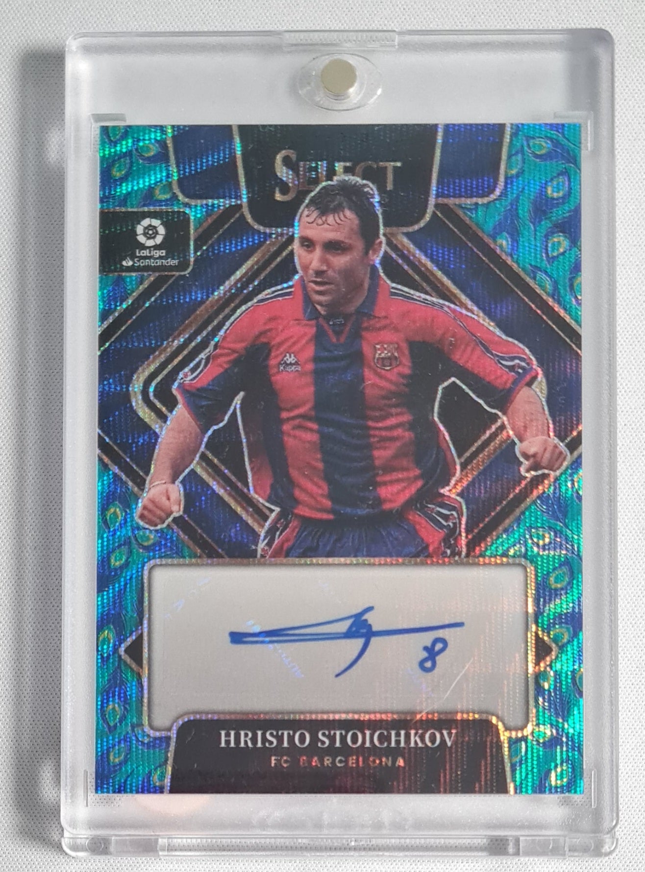 Hristo Stoichokv - 2022 Panini Select La Liga Soccer FCB /Autograp Terrace Peacock