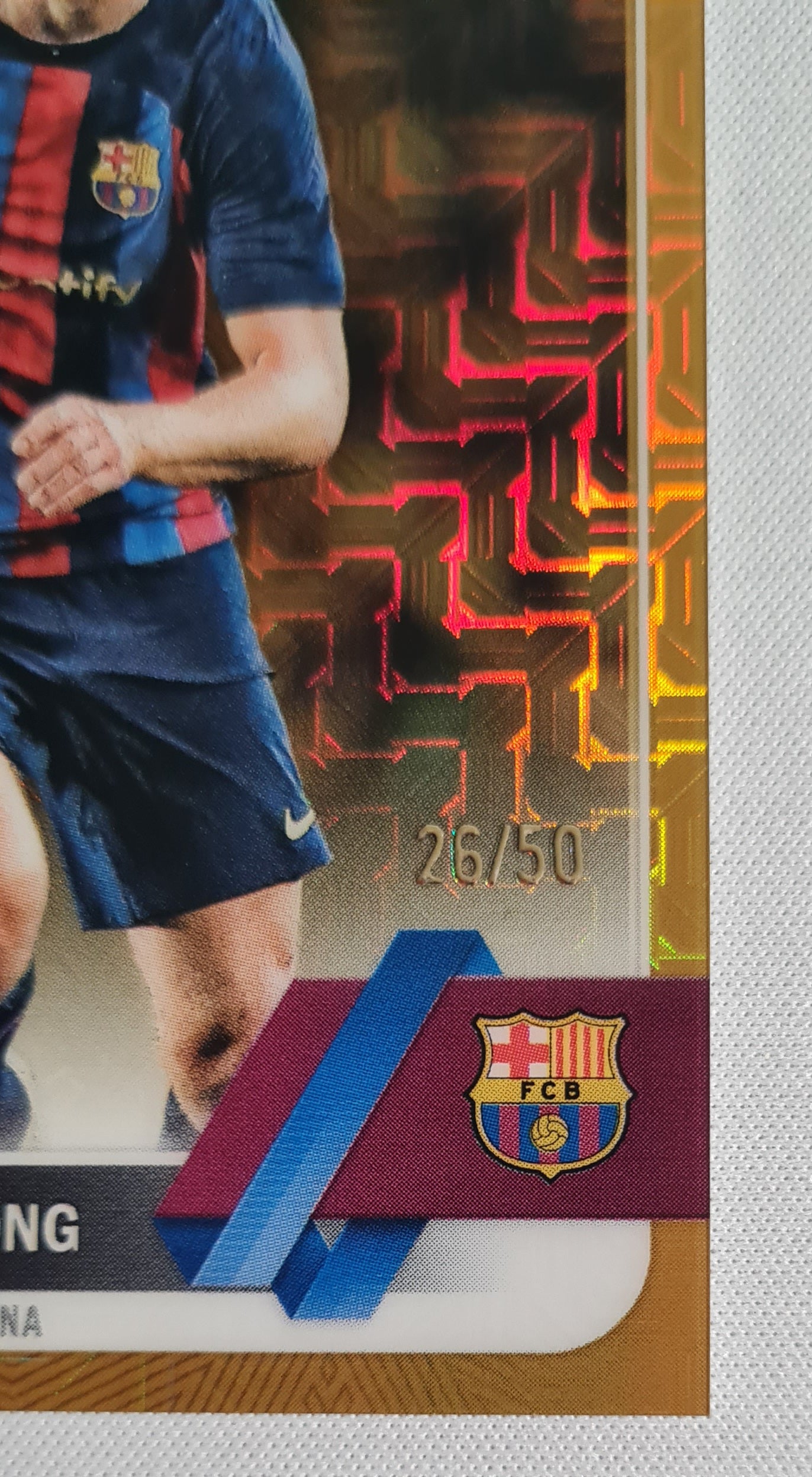 Frenkie de Jong - 2023 Topps Chrome (Asian Card) Gold #30 FCB /50