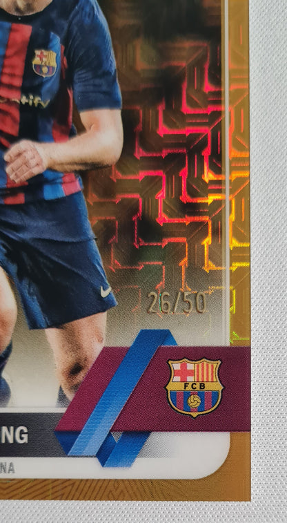 Frenkie de Jong - 2023 Topps Chrome (Asian Card) Gold #30 FCB /50